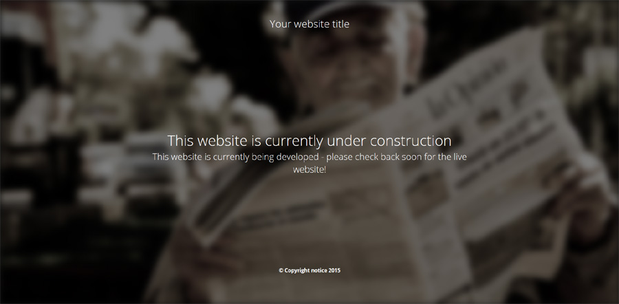 How to create beautiful maintenance holding pages in WordPress